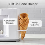 Countertop Soft Serve Ice Cream Machine Built-in Topping Storage Home Ice Cream Maker