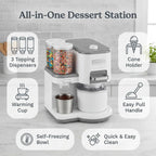 Countertop Soft Serve Ice Cream Machine Built-in Topping Storage Home Ice Cream Maker