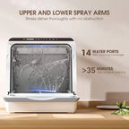 🫗5-in-1 Portable Dishwasher: Wash, Dry, Store & Baby Care Mode