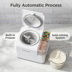Countertop Soft Serve Ice Cream Machine Built-in Topping Storage Home Ice Cream Maker