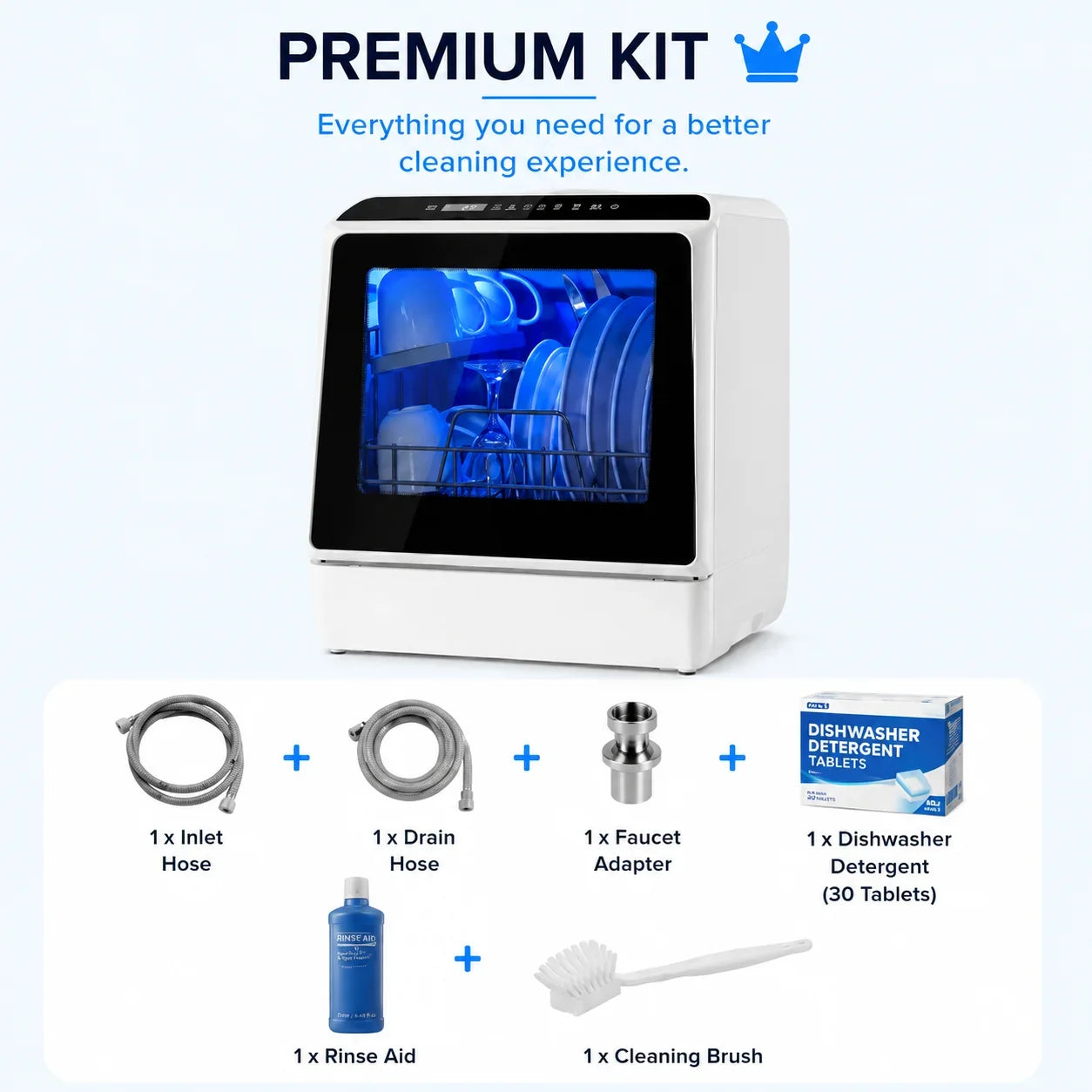 🫗5-in-1 Portable Dishwasher: Wash, Dry, Store & Baby Care Mode