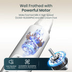 Stainless Steel Handheld Milk Frother Silver