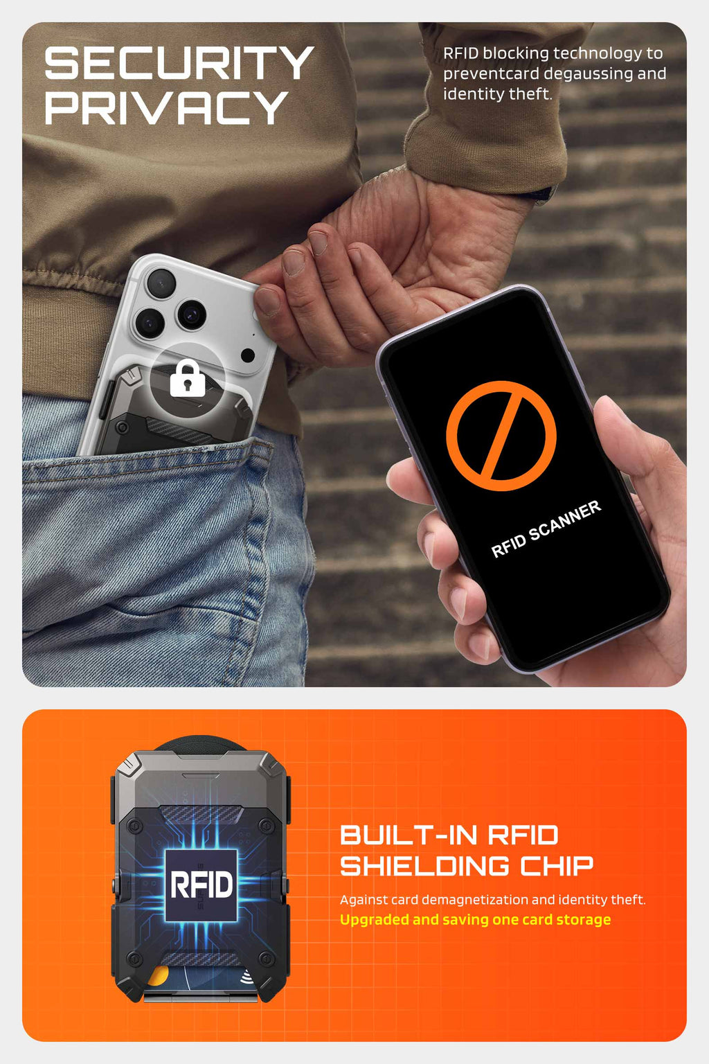 Trackable Magflip Magnetic Wallet with Stand