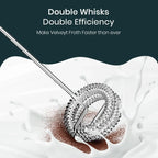 Stainless Steel Handheld Milk Frother Silver