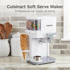 Countertop Soft Serve Ice Cream Machine Built-in Topping Storage Home Ice Cream Maker
