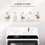 🫗5-in-1 Portable Dishwasher: Wash, Dry, Store & Baby Care Mode